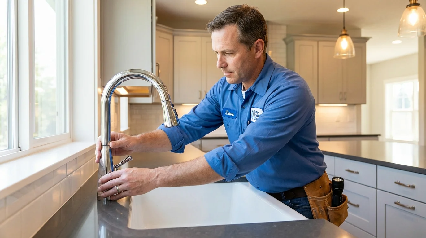 Kitchen faucet installation by Johns Plumbing LLC in Elkins